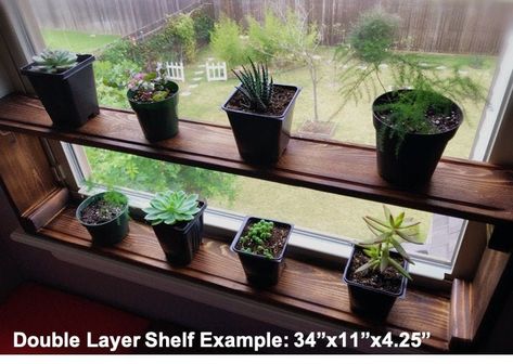 Clothes Rail With Shelves, Window Sill Plants, Window Shelf For Plants, Window Sill Shelf, Window Plant Shelf, Window Shelf, Rustic Bath, Wandering Jew, Plant Goals