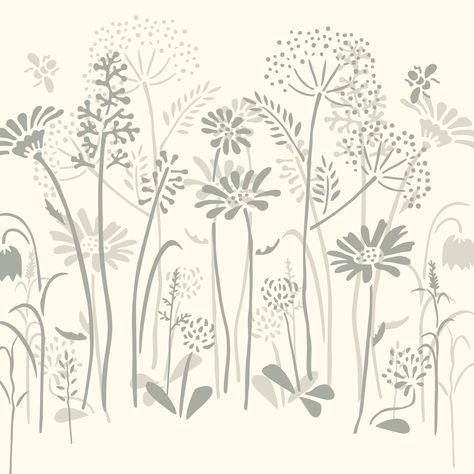 This Annie Sloan meadow flowers stencil has a multitude of uses on your chalk paint project as it is made up of one main stencil as well as grass Haft Vintage, Flowers Stencil, Flower Stencil Patterns, Wild Grasses, Floral Stencil, Cow Parsley, Chalk Paint Projects, Flower Stencil, Pola Sulam