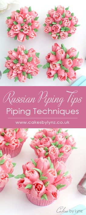 Russian Cake Decorating Tips, Russian Cake Decorating, Russian Decorating Tips, Piping Cupcakes, Cupcakes Decoration Tutorial, Birthday Cake Tutorial, Cake Design Tutorial, Russian Piping Tips, Frosting Techniques