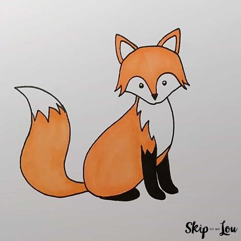 How to Draw A Fox – A Step-by-Step Guide | Skip To My Lou Cartoon Fox Drawing, Fox Drawing Easy, Cute Fox Drawing, Fox Images, Skip To My Lou, Fox Drawing, Fox Pictures, Crafts Easy, Drawing Supplies