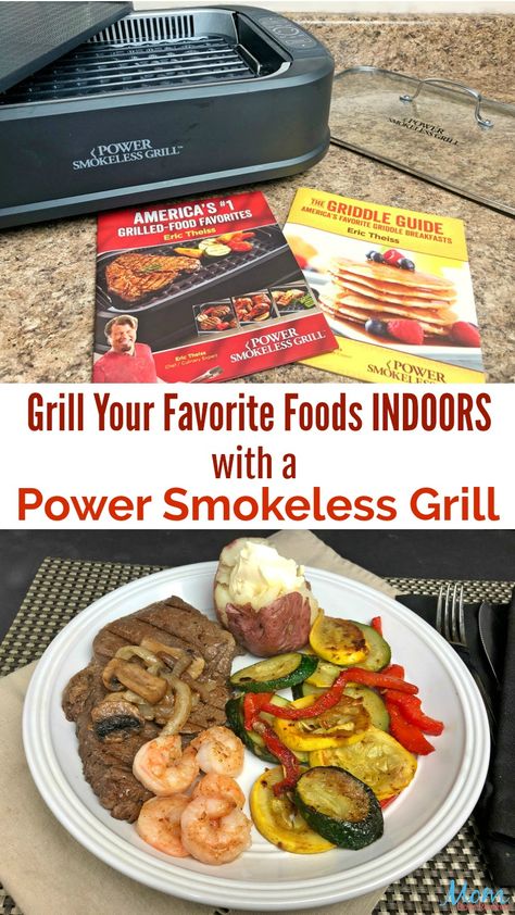 Grill Your Favorite Foods INDOORS with a Power Smokeless Grill! #GiftsforMom19 - Power Xl Grill Recipes, Powerxl Smokeless Grill Recipes, Electric Grill Recipes Indoor, Smokeless Grill Recipes, Hopechest Ideas, Foil Grilling Recipes, Indoor Grill Recipes, Fall Grilling, Cook Ideas