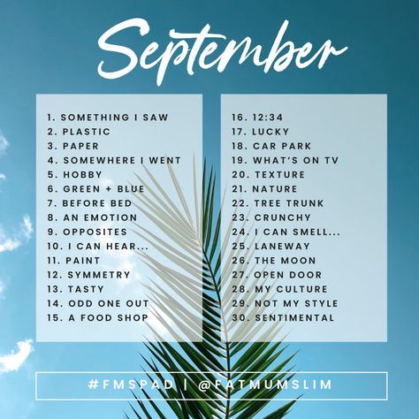 September 2022 Photo A Day - Fat Mum Slim September Photo A Day, September Photo Challenge, No Bake Slices, Photo Checklist, Month Photos, Cauliflower Soup Recipes, Photo Challenges, Photo A Day Challenge, Challenges To Do