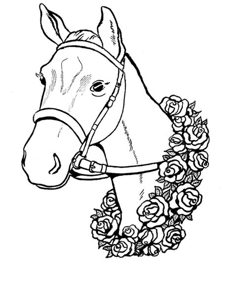 wild mustangs coloring pages | Horse Head Coloring Pages