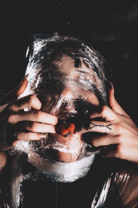 Plastic Bag Over Head Photography, Plastic Wrap Photography, Plastic Sheet Photoshoot, Plastic Wrap Photoshoot, Pollution Photoshoot, Plastic Pollution Photography, Pollution Aesthetic, Plastic Pollution Art, Pollution Photography