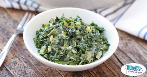 Creamed Spinach Recipe Healthy, Healthy Creamed Spinach, Reset Recipes, Creamed Spinach Recipe, Plats Weight Watchers, Hungry Girl Recipes, Side Orders, Spinach Recipe, High Calorie