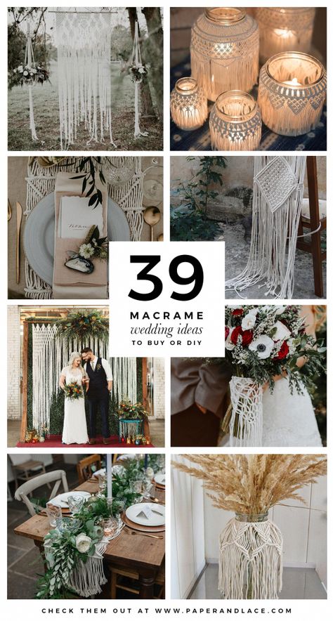 macrame wedding ideas to diy or buy #diywedding Macrame Wedding Arch, Macrame Wedding Decor, Dekorasi Bohemia, Macrame Wedding Backdrop, Romantic Backdrop, Macrame Wedding, Bridal Table, Crochet Wedding, Boho Wedding Decorations