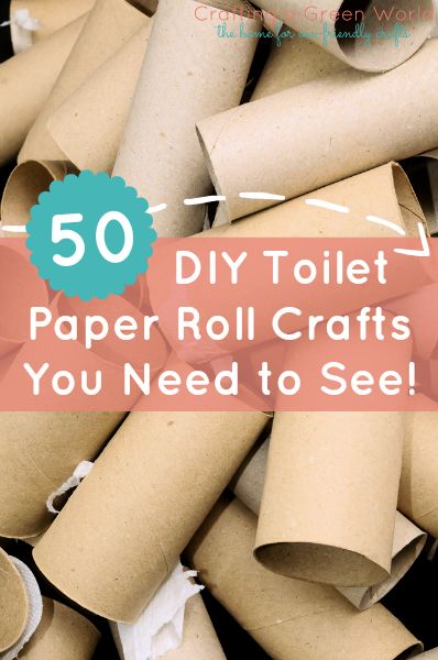 50 DIY Toilet Paper Roll Crafts You Need to See! Tube Crafts, Diy Toilet Paper, Toilet Paper Roll Art, Toilet Roll Craft, Rolled Paper Art, Toilet Paper Crafts, Diy Toilet, Green World, Green Craft