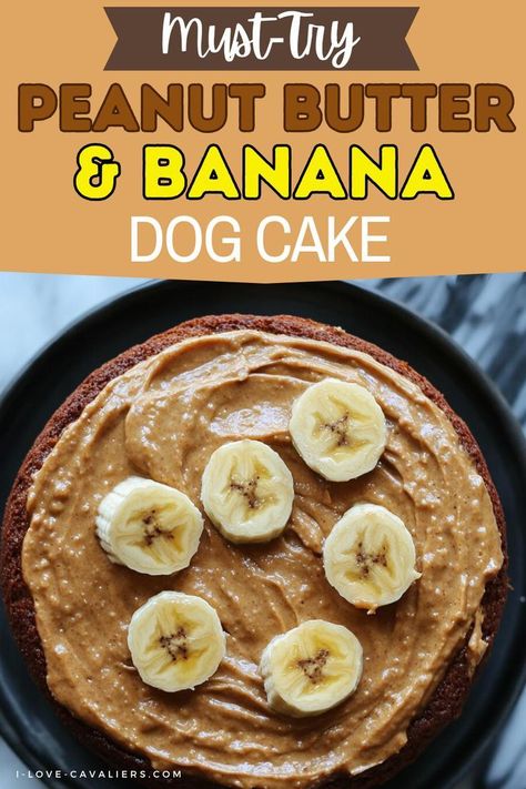 Peanut Butter And Banana Dog Cake, Edible Dog Cake Recipe, Banana Recipes For Dogs, Peanut Butter Banana Dog Cake, Dog Cakes Recipe, Dog Birthday Cake Banana, Dog Birthday Cake Simple, Dog Cake Recipe Easy, Dog Friendly Cake Recipe