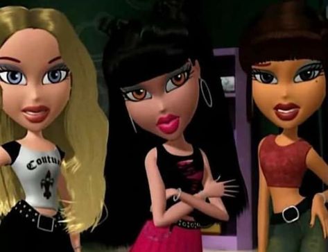 Bratz Trio Pfp, Bratz Trio, Acab Tattoo, Doll Backgrounds, Bratz Girls, Bratz Inspired Outfits, Karakter Disney, Friend Cartoon, Cartoon Profile Pictures