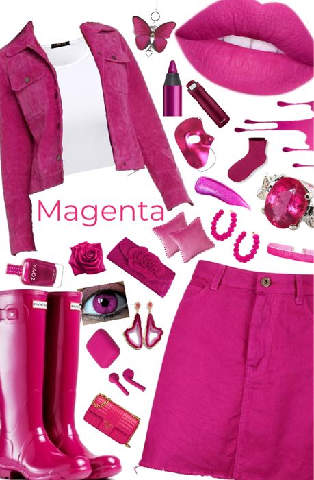 Viva Magenta Lipstick, Magenta Clothes Outfit, Viva Magenta Outfit, Magenta Outfit Ideas, Magenta Clothes, Magenta Outfits, Outfit Magenta, Magenta Outfit, 2023 Pantone