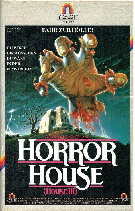 german vhs covers 1980s horror house Vhs Cover Art, Vhs Cover, 80s Movie Posters, Horror Book Covers, Horror Artwork, Vhs Movie, Horror Posters, Retro Horror, Horror Movie Art