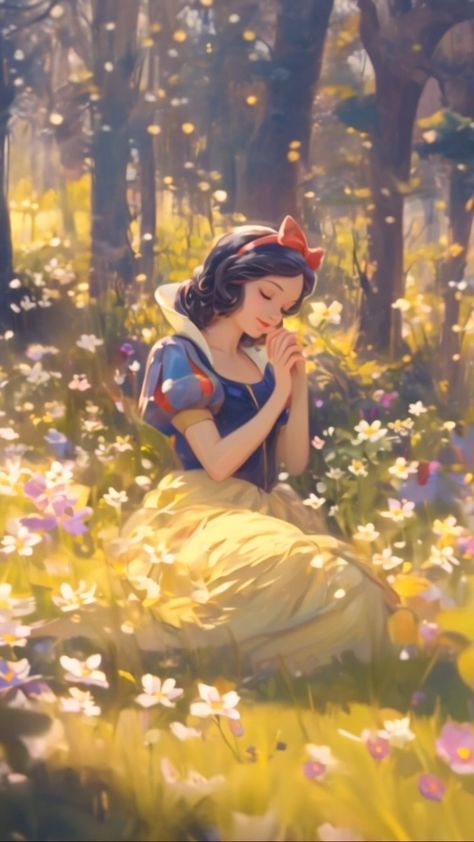 The AI-telier (@the_ai_telier) • Instagram photos and videos Snow White Painting, Snow White Fanart, Snow White Aesthetic, Disney Princess Aesthetic, Snow White Disney Princess, Dreamy Scenery, Fairytale Disney, Snow White Art, Disney Character Art