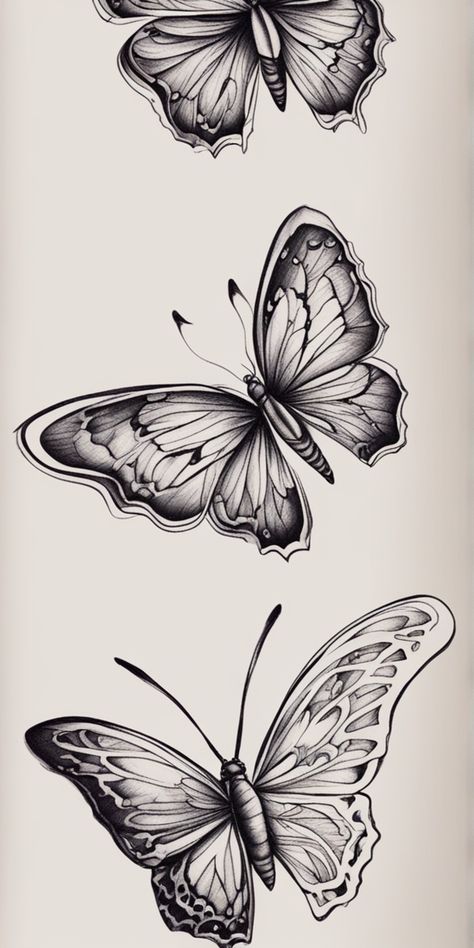 Explore this collection of striking butterfly tattoo ideas, flaunting a range of styles, designs, and color pallettes. Ideal for those seeking inspiration for their next piece of body art, echoing themes of transformation, freedom, and beauty. Butterfly Tattoo Ideas, Butterfly Tattoo Designs, Cartoon Wallpaper Iphone, Tattoo Flash Art, Flash Art, Stippling, Arm Sleeve, Feminine Look, Butterfly Tattoo