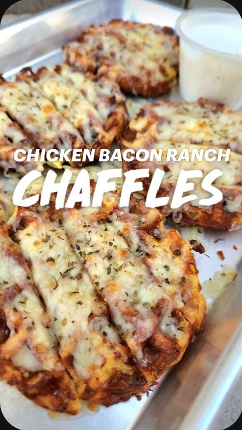 Alese ▪︎ Keto Recipes | 🚨 STOP SCROLLING! You NEED this recipe in your life! CHICKEN BACON RANCH CHAFFLE CHEESE BREAD (Chaffle = cheese waffle) This low carb… | Instagram Chaffel Recipes, Mini Waffle Recipe, Dash Recipe, Hangover Food, Waffle Iron Recipes, Cheese Waffles, Waffle Maker Recipes, Chicken Bacon Ranch, Diced Chicken