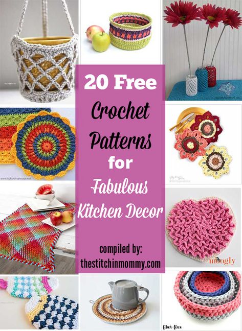 Crochet Kitchen Items, Crochet Blanket Border, Scrap Yarn Crochet, Quick Crochet Patterns, Crochet Kitchen, Crochet Dishcloths, Crochet Stitches For Beginners, Crochet Home Decor, Crochet For Home