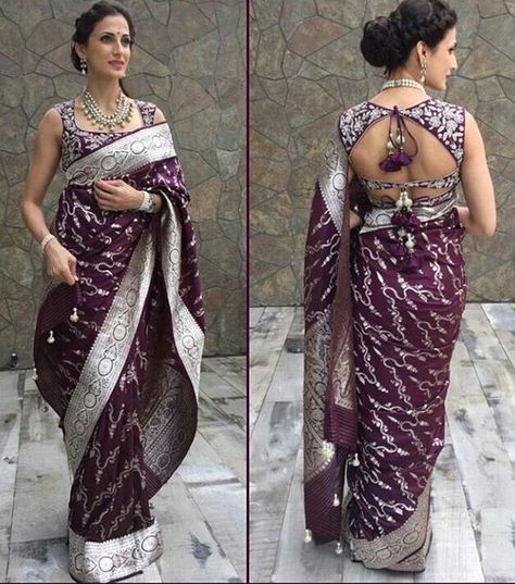 Shilpa Reddy, Sari Blouses, Lace Blouse Design, Blouse Ideas, Backless Blouse Designs, Saree Blouse Neck Designs, Fashion Blouses, Blouse Back Neck Designs, Blouse Design Images