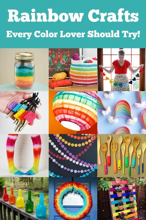 Rainbow Crafts For Adults, Lgbtq Crafts Ideas, Diy Rainbow Decorations, Rainbow Diy Crafts, Rainbow Crafts For Kids, Rainbow Crayon, Rainbow Christmas Tree, Rainbow Wreath, Are Ideas