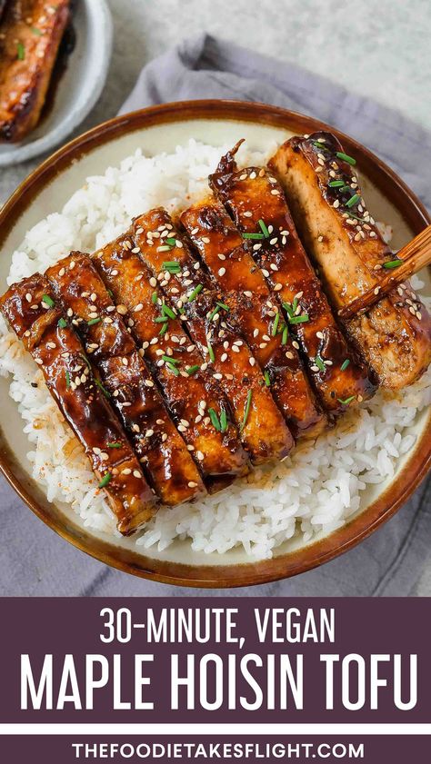 Hoisin Tofu, Orange Tofu Recipe, Vegan Tofu, Tofu Recipe, Tofu Dishes, Vegan Kitchen, Tofu Recipes, Tempeh, Vegan Recipes Easy