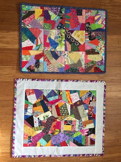 Crumb Quilts Ideas, Crazy Quilt Tutorials, Crumb Quilts, Crazy Quilts Patterns, Crumb Quilt, Scraps Of Fabric, Doll Quilts, Crazy Quilt Blocks, Quilting Designs Patterns