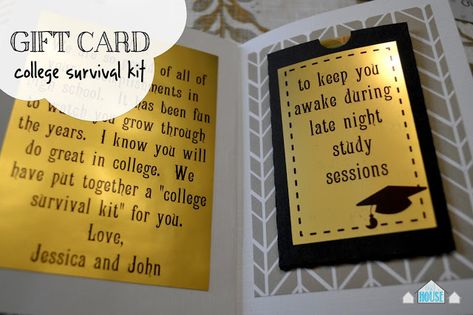 For When You Need Gifts, Gift Card Photo Book Ideas, Graduation Gift Card Book Ideas, Gift Card Photo Album Ideas, Gift Card Photo Book, Gift Card Book Ideas College, College Survival Kit Gift, College Gift Card Binder, Graduation Gift Card Book