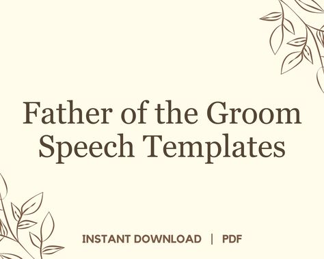 Groom Speech Template, Father Of The Groom Speech, Mother Of The Groom Speech, Mother Of Groom Speech, Speech Template, Speech Wedding, Groom's Speech, Best Man Speech, Father Of The Groom