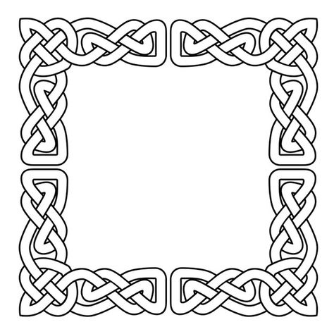 Celtic Knot Drawing, Celtic Border, Viking Pattern, Celtic Ornaments, Wiccan Symbols, Viking Designs, Celtic Patterns, Celtic Knotwork, Viking Symbols