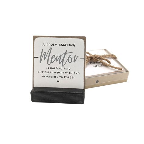 An amazing mentor is hard to find, thank you gift, appreciation gift, mentor gift, message in a box, personalized gift by SpeakeDesigns on Etsy Gift For Mentor, Etsy Personalized Gifts, Retirement Parties, Gift Message, Meaningful Words, Thank You Gifts, Hard To Find, In A Box, Diy Art