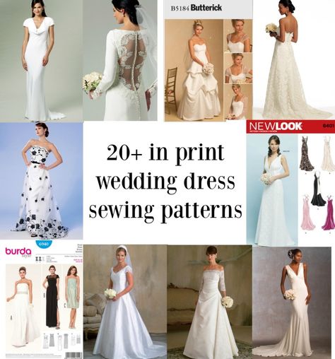 25+ Elegant Picture of Wedding Dress Sewing Pattern Wedding Dress Sewing Pattern Links To Over Twenty In Print Bridal Gown Sewing Patterns  #SewingPatternsForBeginners Gown Sewing Patterns, Diy Wedding Dress Patterns, Wedding Dress Sewing Pattern, Vintage Wedding Dress Pattern, Wedding Gown Patterns, Bridal Sewing Patterns, Wedding Dress Sewing, Wedding Dress Sewing Patterns, New Dress Pattern