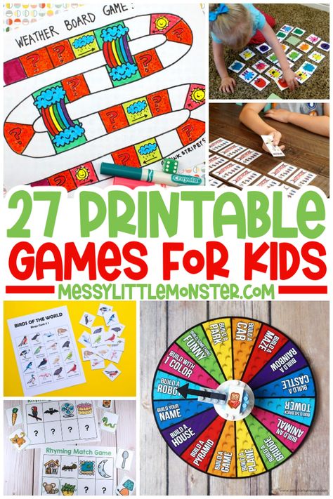 Printable Games For Kids, Printable Board Games, Free Games For Kids, Free Printable Games, Therapy Games, Board Games For Kids, Fun Games For Kids, Fun Printables, School Games