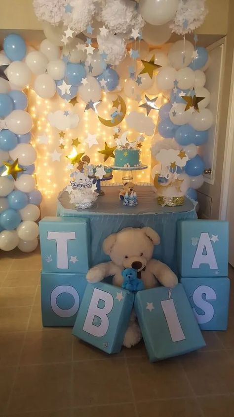 Cajas Para Baby Shower Boy, Ideas Para Baby Shower De Nino, Baby Shower Nene, Diy Baby Shower Decorations Boy, Baby Shower Ideas For Boy, Ideas Para Baby Shower, Diy Baby Shower Ideas, Babby Shower, Baby Shower Ideas For Boys