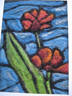 Stained glass needle felting Felting Tutorial, Needle Painting, Needle Felting Tutorial, Diy Miniatures, Wet Felting Projects, Needle Felting Diy, Felting Ideas, Felted Wool Crafts, Pallet Christmas