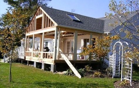 Addition To Ranch House, Mobile Home Addition Ideas, Mobile Home Addition, Home Addition Plans, Plan Chalet, Add A Room, Bedroom Addition, Sunroom Addition, Home Improvement Loans