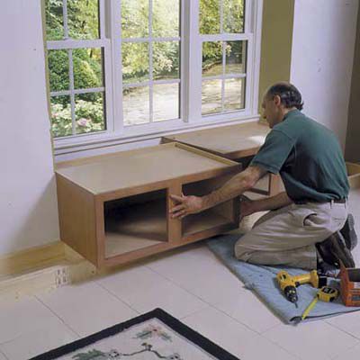 How to Build a Window Seat - This Old House Diy Built In Window Seat, Diy Window Seat, Built In Window Seat, Window Seat Kitchen, Casa Country, Window Benches, Built In Cabinets, Living Room Remodel, Room Remodeling