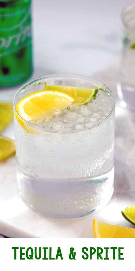 Tequila Sprite Drinks, Tequila And Sprite Drinks, Tequila And Sprite, Drinks With Sprite, How To Make Tequila, Diet Sprite, Margarita Tequila, Infused Liquors, Homemade Margaritas