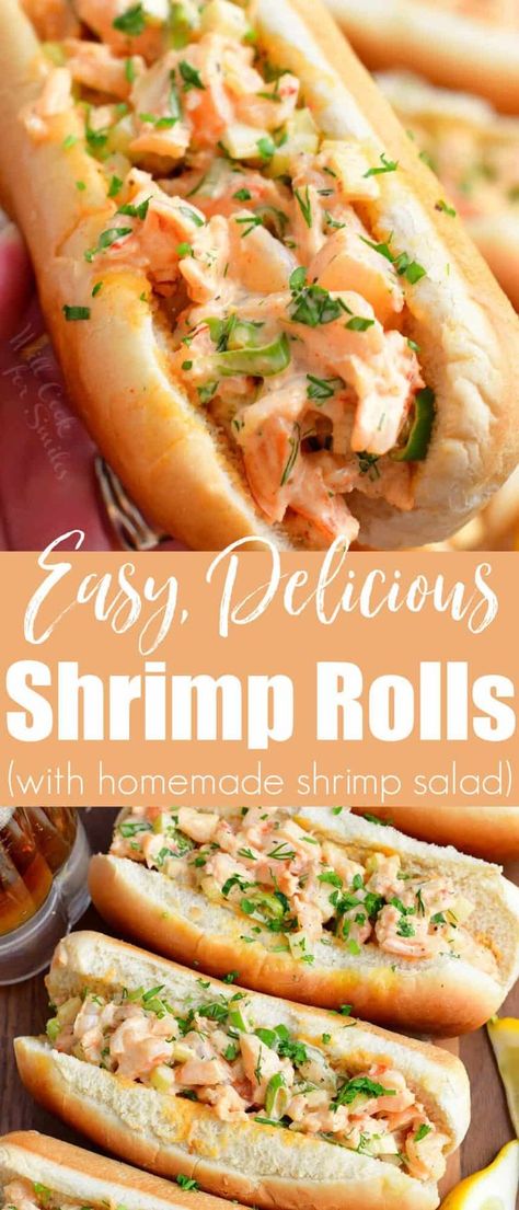 Recipes Using Tiny Shrimp, Boiled Shrimp Salad, Shrimp Salad Recipes Using Cooked Shrimp, Shrimp Rolls Sandwich New England, Shrimp Poboy Sandwich Recipe, Tiny Shrimp Recipes Dinners, Shrimp Hoagies, Shrimp Lunches, Cooked Shrimp Salad