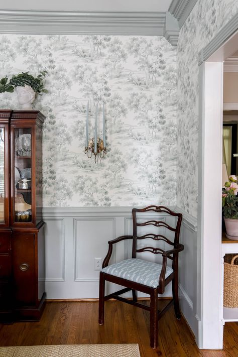 Sherwin Williams Oyster Bay {Review} Oyster White Sherwin Williams Walls, Oyster Bay Sherwin Williams Kitchen, Shiplap Wall Accent, Sherwin Williams Oyster Bay, Casita Decor, Oyster Bay Sherwin Williams, Best Green Paint Colors, Enchanting Places, Painted Wainscoting