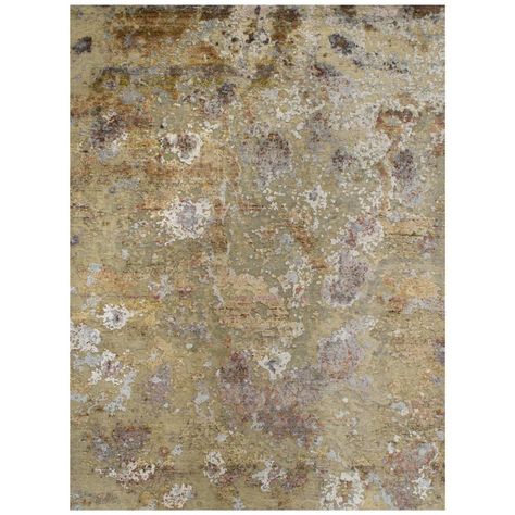 Postmodern Rug, Hand-knotted, Wool And Silk, Abstract, Any Size Gold Tapestry, Artisan Rugs, Carpet Size, Industrial Modern, Custom Size Rugs, Vintage Tapestry, Indian Rugs, Vintage Texture, Bamboo Silk