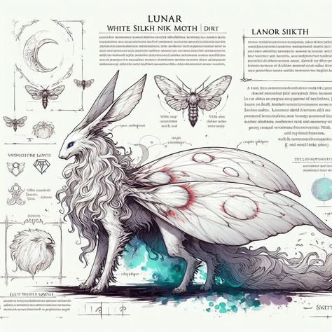 Page 53 - 56: "Under the Light of the Moon" #aiart #aiartwork #aiartcommunity #aisketch #aiconceptart #fantasy #fantasycreature #fantasyart #fantasysociety #lunar #moth #moon #white #warrior #fieldguide #beastiary #fountain Lunar Moth Fairy, Mythical Sketches, Lunar Moth Art, Lunar Fairy, White Warrior, Giant Butterfly, Lunar Moth, Mythical Creatures Fantasy, Moon Moth