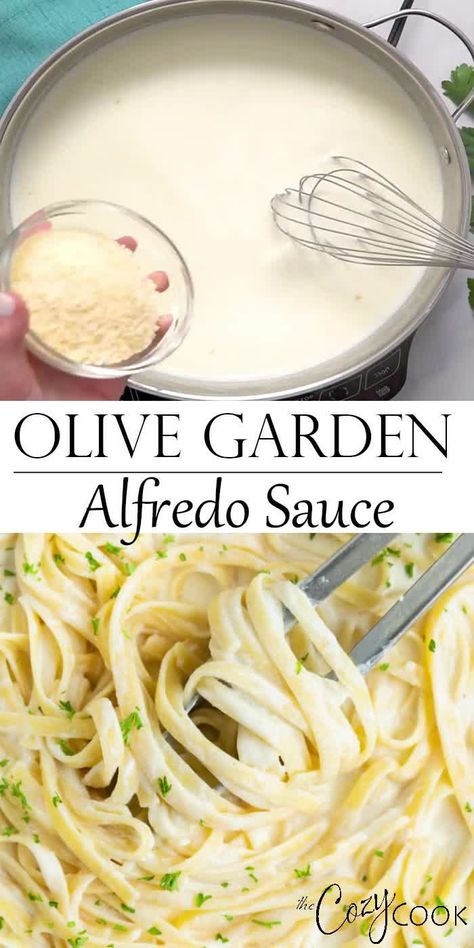 Pasta Carbonara Receta, Easy Lunch Ideas For Home, Pasta Alfredo Receta, Olive Garden Alfredo Sauce Recipe, Olive Garden Alfredo, Pasta A La Carbonara, Alfredo Recipes, Olive Garden Alfredo Sauce, The Cozy Cook