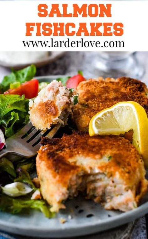 super easy salmon fishcakes Salmon Fishcakes Recipe, Salmon Cakes With Leftover Salmon, Fishcakes Recipe, Salmon Fishcakes, Salmon Fish Cakes, Recipe For Salmon, Leftover Salmon, Lions Den, Homemade Tartar Sauce