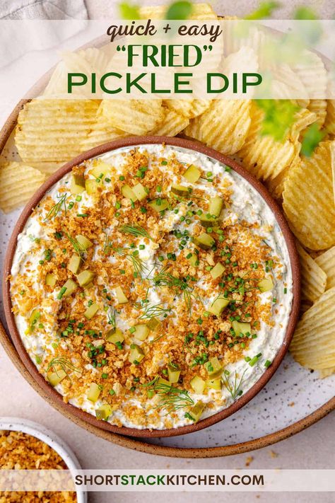 Fried Pickle Dip : Short Stack Kitchen Fried Pickle Dip, Easy Fried Pickles, Fried Dill Pickles, Dill Pickle Dip, Gluten Free Panko, Pickle Dip, Jam Tarts, 2024 Recipes, Short Stack