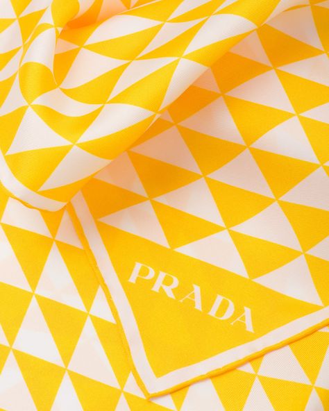 Triangle print Print logo Silk Twill Scarf, Triangle Print, Scarf Women, Triangle Logo, Silk Twill, Printed Silk, Graphic Patterns, Print Logo, Silk Printing