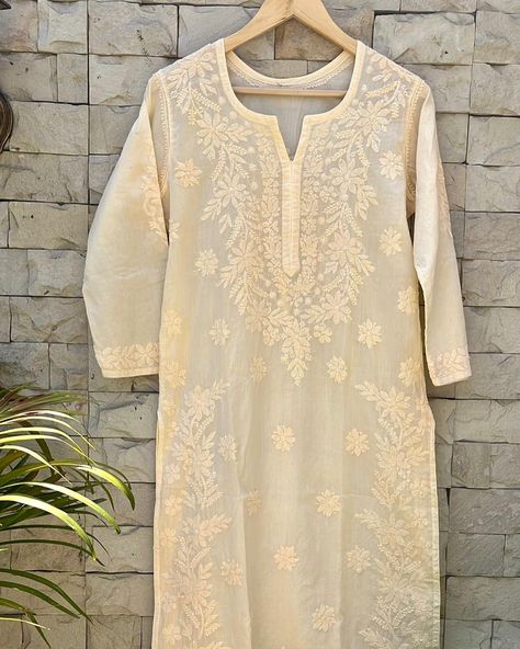 Crafted from breathable fabrics, our summer cotton kurtis offer the perfect blend of comfort and elegance. Whether you’re lounging at home or stepping out for a casual outing, these kurtis are your go-to choice for beating the heat in style.🌻☀️ . . Product- Cotton Chikankari Kurti Material- Cotton Type- Stitched . . summer, kurti, indianwear, long kurti, indian brand, lucknow, chikankari, chikan handwork, chikan kurti, chikan long kurti, ethnic wear, traditional suit. Chikankari Long Kurti, Handwork Design, Summer Kurti, Chikan Kurti, Indian Kurti Designs, Cotton Kurtis, Chikankari Kurti, Indian Kurti, Traditional Suit