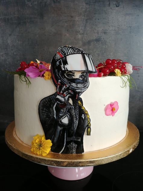 Biker girl by Ako cukor sladká Biker Cake Ideas, American Traditional Motorcycle, Birthday Cake Motorcycle, Traditional Motorcycle Tattoo, Motorcycle Tattoo Designs, Sushi Cookies, Moto Cake, Biker Cake, Moto Tattoo