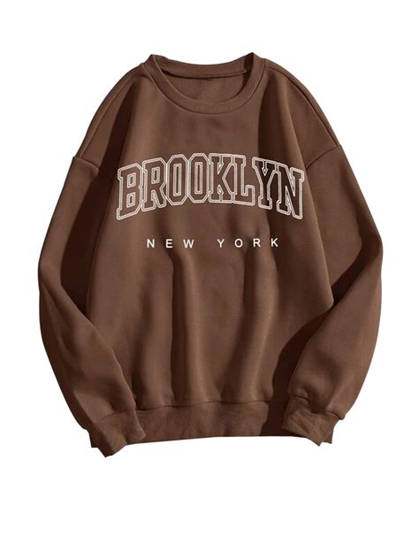 PRICES MAY VARY. cotton blend BROOKLY NEW YORK printed round neck sweatshirt for women, Fleece long sleeve casual pullover for girls Pull On closure Machine Wash 🌷Material: Made of pcotton blend fabric, soft, comfy and lightweight. Suitable for women, teens, 90s girls. 🌷Stylish Design:Brooklyn New York city letter print sweatshirt, fleece fabric, o neck, long sleeve, drop shoulder, loose fit, solid color, casual pullover top for petite girls and plus size girls. 🌷Easy To Wear: The BOOKLYN let Pola Jaket, Sweat Vintage, California Sweatshirt, Dropped Shoulder Sweatshirt, Oversized Crewneck, Letter Print Sweatshirt, Loose Pullover, Oversized Pullover, 로고 디자인