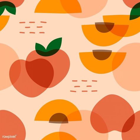 Tropical Orange, Peach Fruit, Fruit Illustration, Vintage Typography, Fruit Pattern, Tropical Pattern, Pattern Vector, Pattern Illustration, Free Illustrations