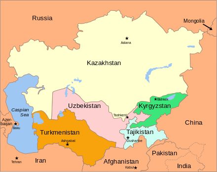 Central Asia Map, Asian Maps, Geography Vocabulary, India World Map, China Russia, Pakistan Travel, Asia Map, Iran Travel, Geography Map