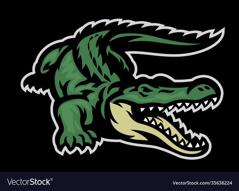 Fantasy Football Logos, Crocodile Illustration, Gator Logo, Crocodile Logo, Green Crocodile, Esports Logo, Small Pictures, Mascot Design, Paul Walker