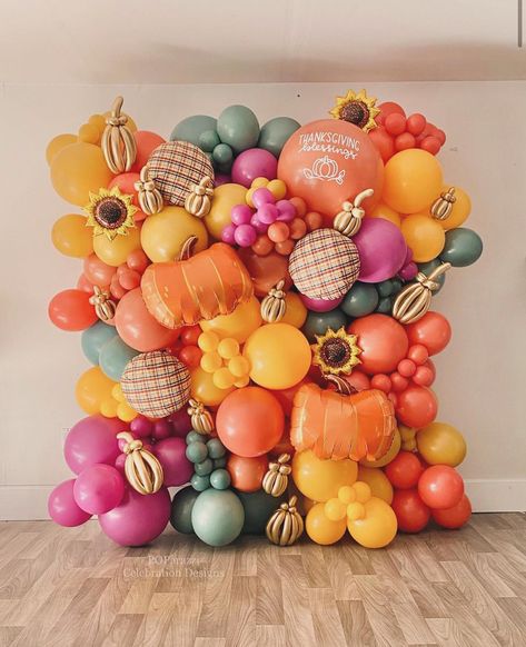 Our favorite part of Thanksgiving? The color scheme 😍😍 Balloon install by: @poparazzicelebrationdesigns October Balloon Garland, Fall Fest Balloon Arch, Turkey Balloon Arch, Fall 30th Birthday Party Ideas, Party Trends 2024, Fall Balloon Backdrop, Holiday Balloon Garland, Thanksgiving Balloon Arch, November Party Ideas