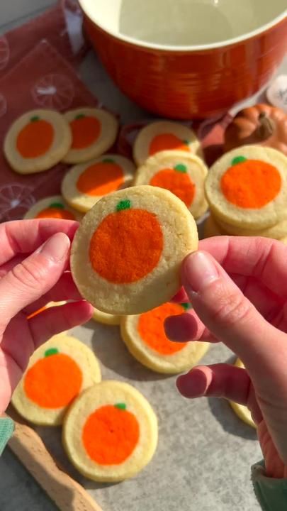 TikTok · The Squeaky Mixer Pumpkin Cookies Recipes, Squeaky Mixer, Fall Baked Goods, Halloween Core, Baking Fall, Pumpkin Pie Cookies, Pumpkin Sugar Cookies, Pumpkin Cookie Recipe, Halloween Sugar Cookies